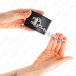 KINK - RESISTENZA DA POLSO CON CHIUSURA A LUCCHETTO NERO REGOLABILE 16-23 CM X 5,5 CM - immagine 3