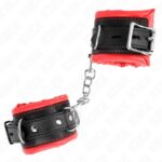 KINK - RESISTENZA DA POLSO PESANTE CON FODERA IN PELLICCIA ROSSA REGOLABILE 20-30 CM X 6 CM - immagine 2