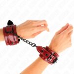 KINK - POLSINI DA POLSO ROSSO SCURO 23 X 5 CM - immagine 4