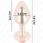KINK - PLUG ANALE IN ORO ROSA CON ROSA ROSSA S - immagine 4