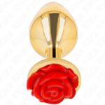 KINK - PLUG ANALE ORO ROSA ROSSO TAGLIA L - immagine 2