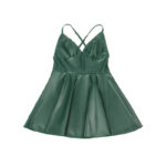 SUBBLIME - 955434 ABITO CON SPALLINE IN PELLE VERDE S/M - immagine 7
